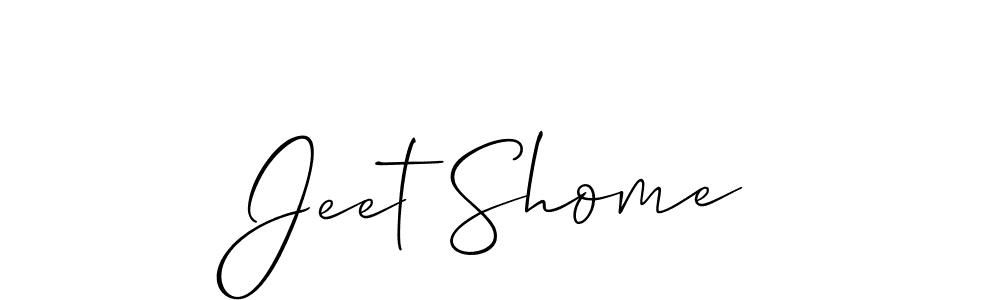 Design your own signature with our free online signature maker. With this signature software, you can create a handwritten (Allison_Script) signature for name Jeet Shome. Jeet Shome signature style 2 images and pictures png