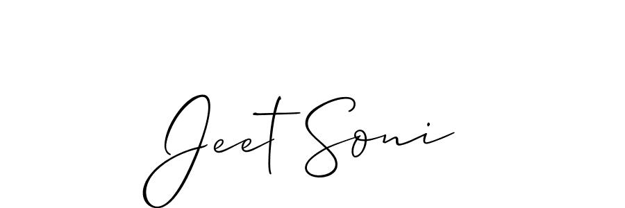 How to make Jeet Soni signature? Allison_Script is a professional autograph style. Create handwritten signature for Jeet Soni name. Jeet Soni signature style 2 images and pictures png