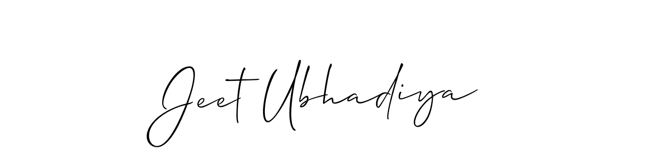 Similarly Allison_Script is the best handwritten signature design. Signature creator online .You can use it as an online autograph creator for name Jeet Ubhadiya. Jeet Ubhadiya signature style 2 images and pictures png