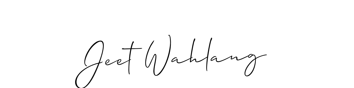 Allison_Script is a professional signature style that is perfect for those who want to add a touch of class to their signature. It is also a great choice for those who want to make their signature more unique. Get Jeet Wahlang name to fancy signature for free. Jeet Wahlang signature style 2 images and pictures png