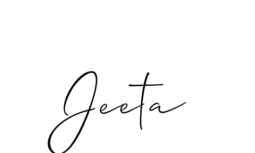 Make a beautiful signature design for name Jeeta. With this signature (Allison_Script) style, you can create a handwritten signature for free. Jeeta signature style 2 images and pictures png