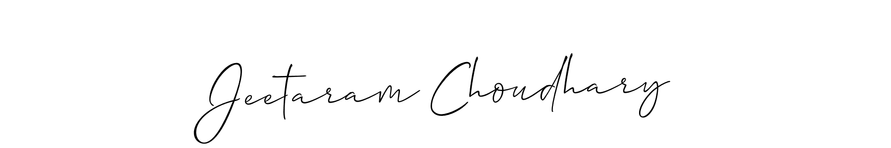 How to make Jeetaram Choudhary name signature. Use Allison_Script style for creating short signs online. This is the latest handwritten sign. Jeetaram Choudhary signature style 2 images and pictures png