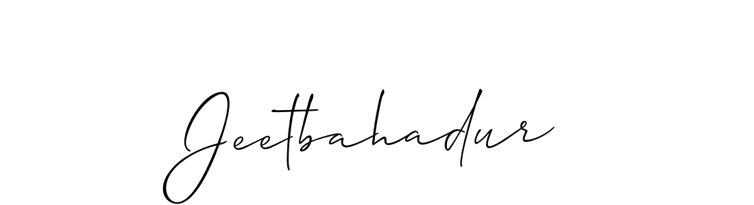 Design your own signature with our free online signature maker. With this signature software, you can create a handwritten (Allison_Script) signature for name Jeetbahadur. Jeetbahadur signature style 2 images and pictures png