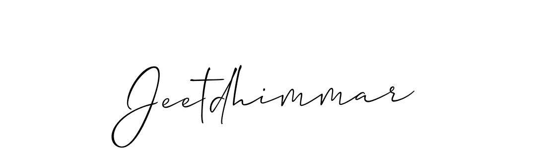 Create a beautiful signature design for name Jeetdhimmar. With this signature (Allison_Script) fonts, you can make a handwritten signature for free. Jeetdhimmar signature style 2 images and pictures png