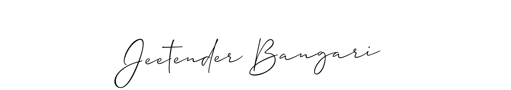 Jeetender Bangari stylish signature style. Best Handwritten Sign (Allison_Script) for my name. Handwritten Signature Collection Ideas for my name Jeetender Bangari. Jeetender Bangari signature style 2 images and pictures png