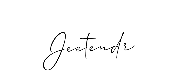How to make Jeetendr signature? Allison_Script is a professional autograph style. Create handwritten signature for Jeetendr name. Jeetendr signature style 2 images and pictures png