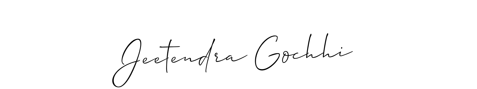 Design your own signature with our free online signature maker. With this signature software, you can create a handwritten (Allison_Script) signature for name Jeetendra Gochhi. Jeetendra Gochhi signature style 2 images and pictures png
