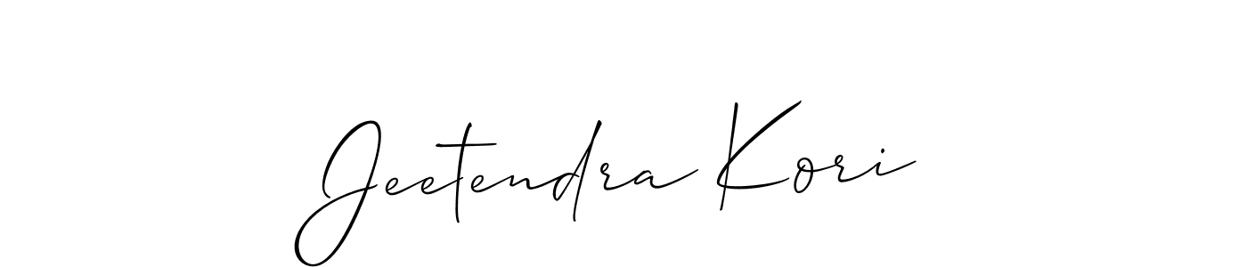 if you are searching for the best signature style for your name Jeetendra Kori. so please give up your signature search. here we have designed multiple signature styles  using Allison_Script. Jeetendra Kori signature style 2 images and pictures png