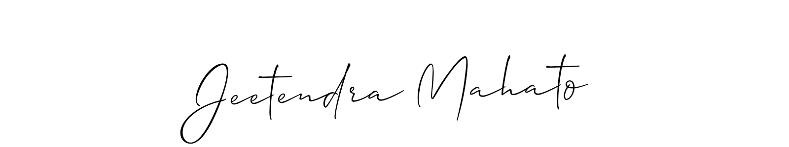 Allison_Script is a professional signature style that is perfect for those who want to add a touch of class to their signature. It is also a great choice for those who want to make their signature more unique. Get Jeetendra Mahato name to fancy signature for free. Jeetendra Mahato signature style 2 images and pictures png