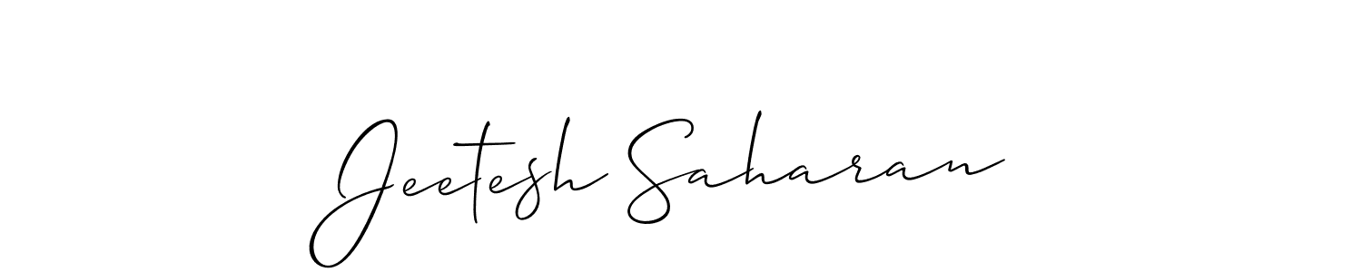 It looks lik you need a new signature style for name Jeetesh Saharan. Design unique handwritten (Allison_Script) signature with our free signature maker in just a few clicks. Jeetesh Saharan signature style 2 images and pictures png