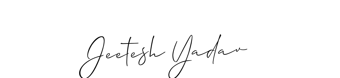 Create a beautiful signature design for name Jeetesh Yadav. With this signature (Allison_Script) fonts, you can make a handwritten signature for free. Jeetesh Yadav signature style 2 images and pictures png