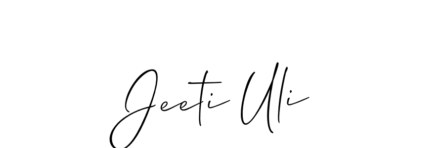 Create a beautiful signature design for name Jeeti Uli. With this signature (Allison_Script) fonts, you can make a handwritten signature for free. Jeeti Uli signature style 2 images and pictures png