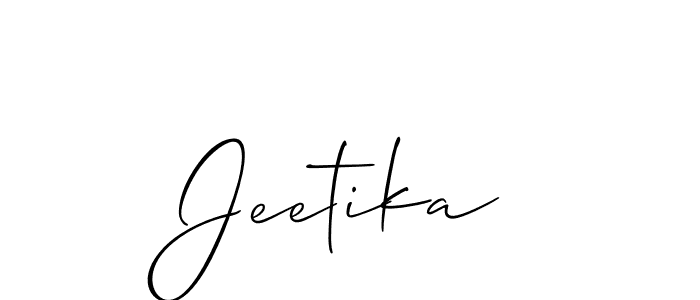 You can use this online signature creator to create a handwritten signature for the name Jeetika. This is the best online autograph maker. Jeetika signature style 2 images and pictures png