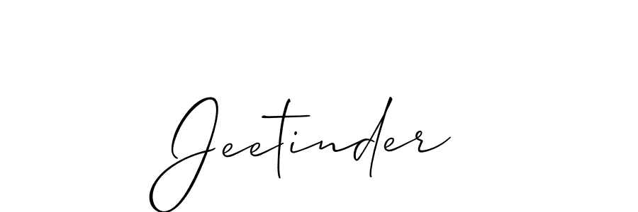 How to make Jeetinder name signature. Use Allison_Script style for creating short signs online. This is the latest handwritten sign. Jeetinder signature style 2 images and pictures png