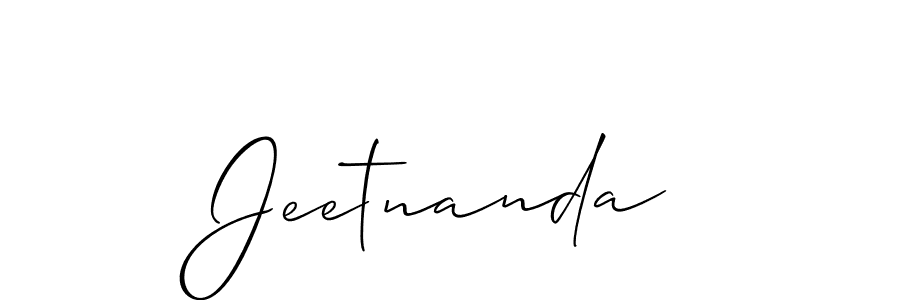 You should practise on your own different ways (Allison_Script) to write your name (Jeetnanda) in signature. don't let someone else do it for you. Jeetnanda signature style 2 images and pictures png