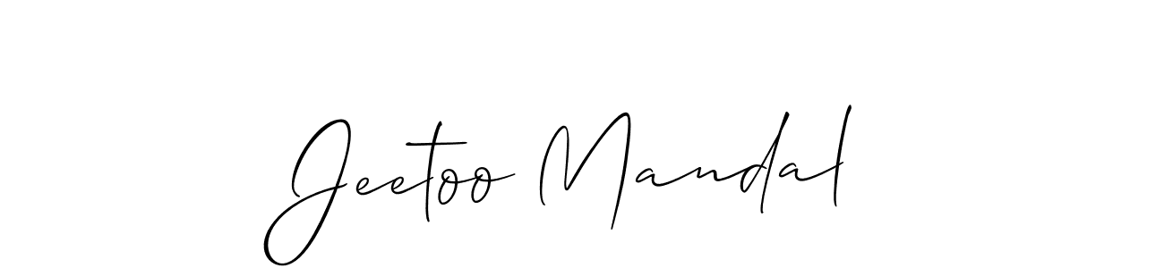 The best way (Allison_Script) to make a short signature is to pick only two or three words in your name. The name Jeetoo Mandal include a total of six letters. For converting this name. Jeetoo Mandal signature style 2 images and pictures png