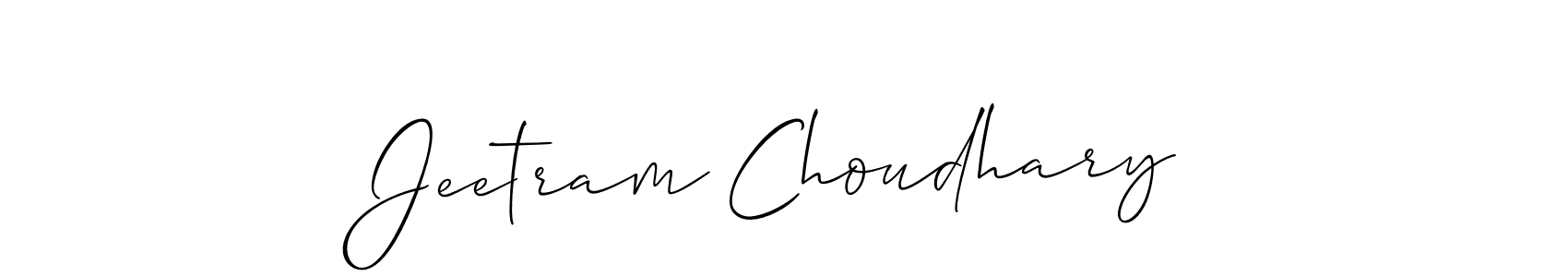 Also we have Jeetram Choudhary name is the best signature style. Create professional handwritten signature collection using Allison_Script autograph style. Jeetram Choudhary signature style 2 images and pictures png