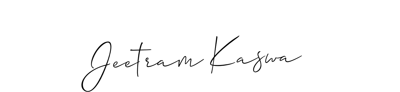 Also we have Jeetram Kaswa name is the best signature style. Create professional handwritten signature collection using Allison_Script autograph style. Jeetram Kaswa signature style 2 images and pictures png