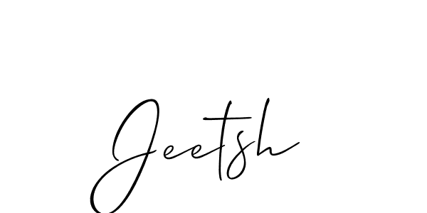 Make a beautiful signature design for name Jeetsh. With this signature (Allison_Script) style, you can create a handwritten signature for free. Jeetsh signature style 2 images and pictures png