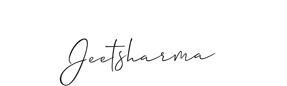 Design your own signature with our free online signature maker. With this signature software, you can create a handwritten (Allison_Script) signature for name Jeetsharma. Jeetsharma signature style 2 images and pictures png