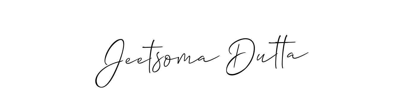 It looks lik you need a new signature style for name Jeetsoma Dutta. Design unique handwritten (Allison_Script) signature with our free signature maker in just a few clicks. Jeetsoma Dutta signature style 2 images and pictures png