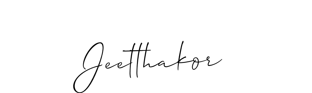 Also we have Jeetthakor name is the best signature style. Create professional handwritten signature collection using Allison_Script autograph style. Jeetthakor signature style 2 images and pictures png