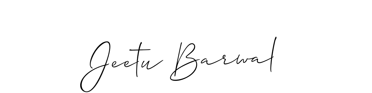 Create a beautiful signature design for name Jeetu Barwal. With this signature (Allison_Script) fonts, you can make a handwritten signature for free. Jeetu Barwal signature style 2 images and pictures png