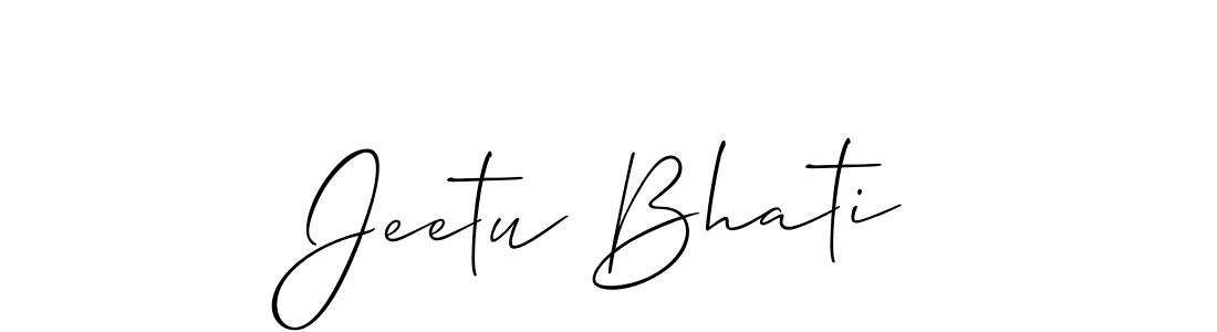 This is the best signature style for the Jeetu Bhati name. Also you like these signature font (Allison_Script). Mix name signature. Jeetu Bhati signature style 2 images and pictures png