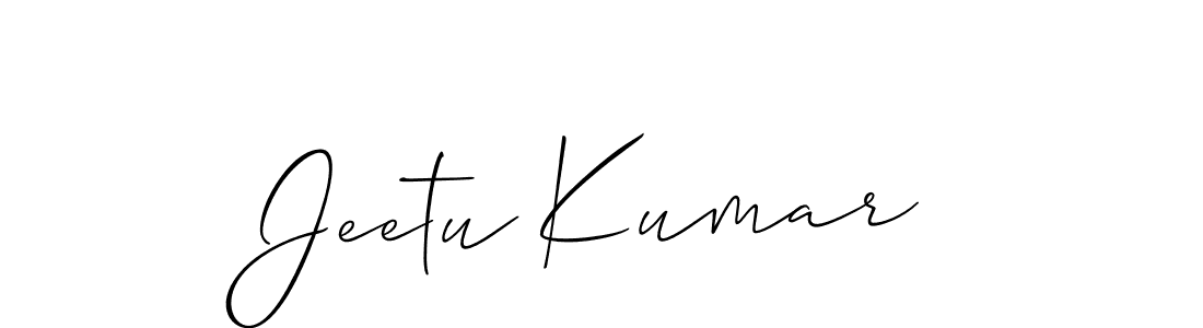 How to make Jeetu Kumar signature? Allison_Script is a professional autograph style. Create handwritten signature for Jeetu Kumar name. Jeetu Kumar signature style 2 images and pictures png
