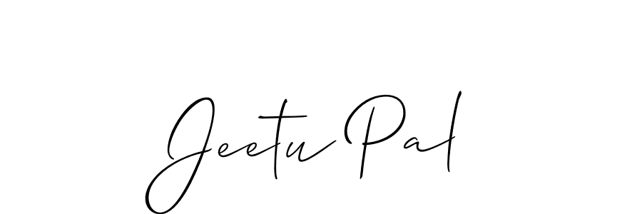 How to make Jeetu Pal name signature. Use Allison_Script style for creating short signs online. This is the latest handwritten sign. Jeetu Pal signature style 2 images and pictures png