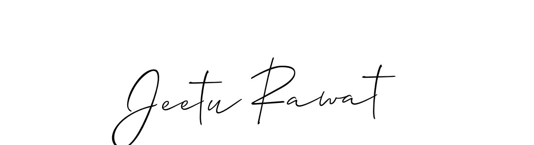 Use a signature maker to create a handwritten signature online. With this signature software, you can design (Allison_Script) your own signature for name Jeetu Rawat. Jeetu Rawat signature style 2 images and pictures png