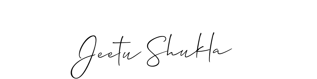 The best way (Allison_Script) to make a short signature is to pick only two or three words in your name. The name Jeetu Shukla include a total of six letters. For converting this name. Jeetu Shukla signature style 2 images and pictures png