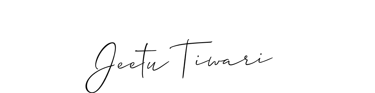 Use a signature maker to create a handwritten signature online. With this signature software, you can design (Allison_Script) your own signature for name Jeetu Tiwari. Jeetu Tiwari signature style 2 images and pictures png