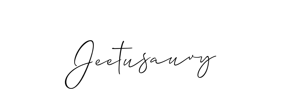 Design your own signature with our free online signature maker. With this signature software, you can create a handwritten (Allison_Script) signature for name Jeetusauvy. Jeetusauvy signature style 2 images and pictures png