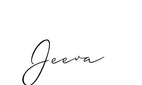 Design your own signature with our free online signature maker. With this signature software, you can create a handwritten (Allison_Script) signature for name Jeeva. Jeeva signature style 2 images and pictures png