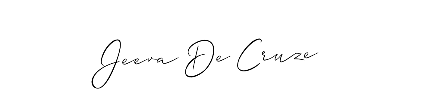 This is the best signature style for the Jeeva De Cruze name. Also you like these signature font (Allison_Script). Mix name signature. Jeeva De Cruze signature style 2 images and pictures png