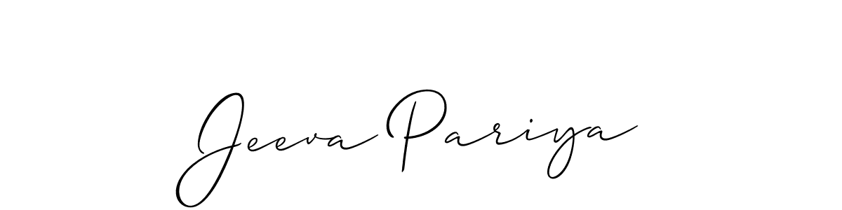 Similarly Allison_Script is the best handwritten signature design. Signature creator online .You can use it as an online autograph creator for name Jeeva Pariya. Jeeva Pariya signature style 2 images and pictures png