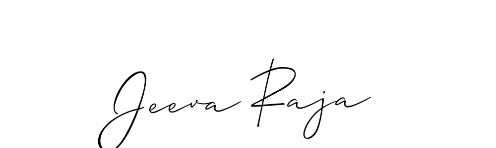 Create a beautiful signature design for name Jeeva Raja. With this signature (Allison_Script) fonts, you can make a handwritten signature for free. Jeeva Raja signature style 2 images and pictures png