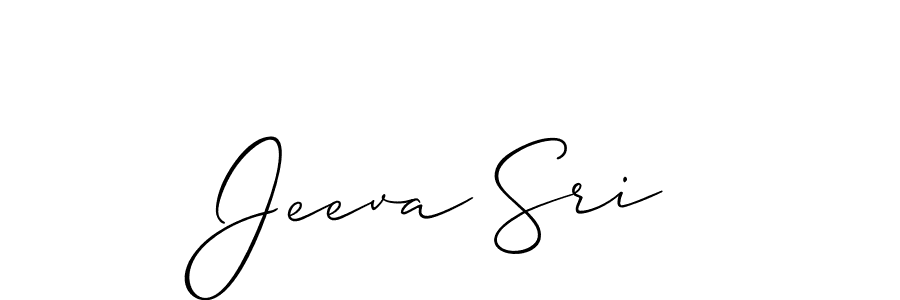 The best way (Allison_Script) to make a short signature is to pick only two or three words in your name. The name Jeeva Sri include a total of six letters. For converting this name. Jeeva Sri signature style 2 images and pictures png