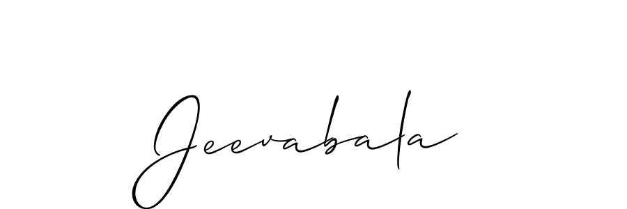 Make a beautiful signature design for name Jeevabala. With this signature (Allison_Script) style, you can create a handwritten signature for free. Jeevabala signature style 2 images and pictures png