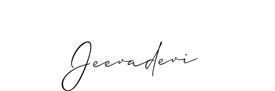 How to make Jeevadevi signature? Allison_Script is a professional autograph style. Create handwritten signature for Jeevadevi name. Jeevadevi signature style 2 images and pictures png