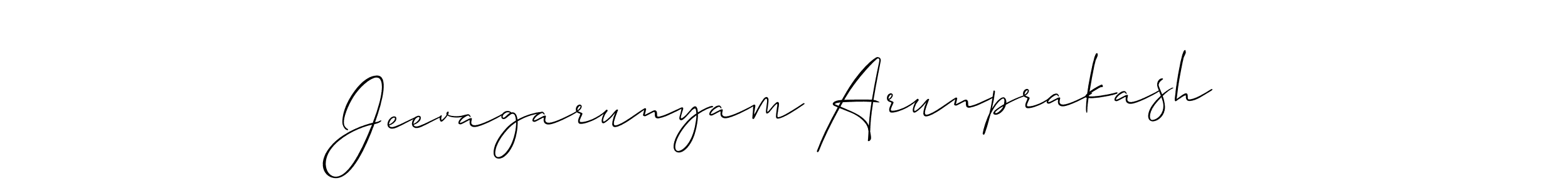 Also You can easily find your signature by using the search form. We will create Jeevagarunyam Arunprakash name handwritten signature images for you free of cost using Allison_Script sign style. Jeevagarunyam Arunprakash signature style 2 images and pictures png