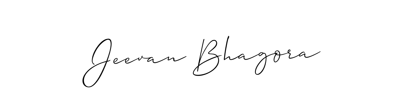 Allison_Script is a professional signature style that is perfect for those who want to add a touch of class to their signature. It is also a great choice for those who want to make their signature more unique. Get Jeevan Bhagora name to fancy signature for free. Jeevan Bhagora signature style 2 images and pictures png