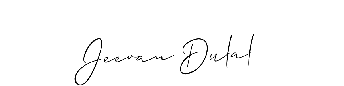 Create a beautiful signature design for name Jeevan Dulal. With this signature (Allison_Script) fonts, you can make a handwritten signature for free. Jeevan Dulal signature style 2 images and pictures png