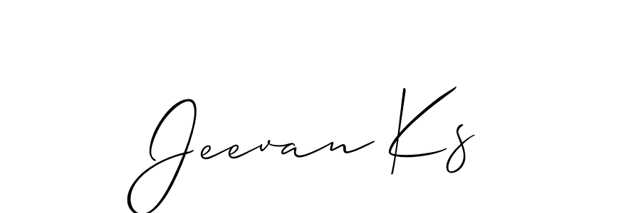 How to make Jeevan Ks signature? Allison_Script is a professional autograph style. Create handwritten signature for Jeevan Ks name. Jeevan Ks signature style 2 images and pictures png