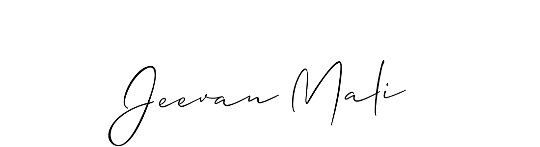 How to make Jeevan Mali name signature. Use Allison_Script style for creating short signs online. This is the latest handwritten sign. Jeevan Mali signature style 2 images and pictures png