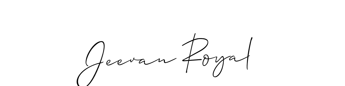 You should practise on your own different ways (Allison_Script) to write your name (Jeevan Royal) in signature. don't let someone else do it for you. Jeevan Royal signature style 2 images and pictures png