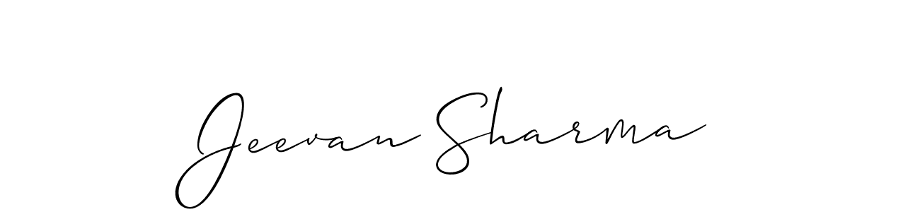 Use a signature maker to create a handwritten signature online. With this signature software, you can design (Allison_Script) your own signature for name Jeevan Sharma. Jeevan Sharma signature style 2 images and pictures png