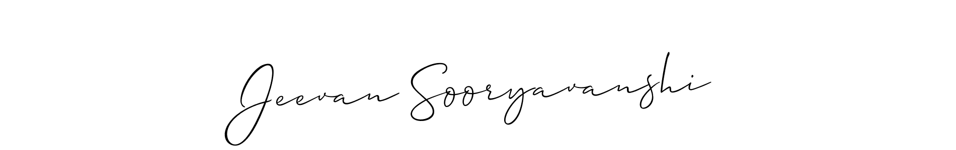 Make a beautiful signature design for name Jeevan Sooryavanshi. With this signature (Allison_Script) style, you can create a handwritten signature for free. Jeevan Sooryavanshi signature style 2 images and pictures png