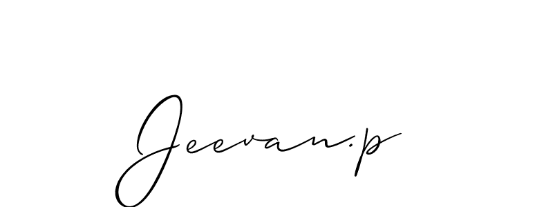 Make a beautiful signature design for name Jeevan.p. Use this online signature maker to create a handwritten signature for free. Jeevan.p signature style 2 images and pictures png